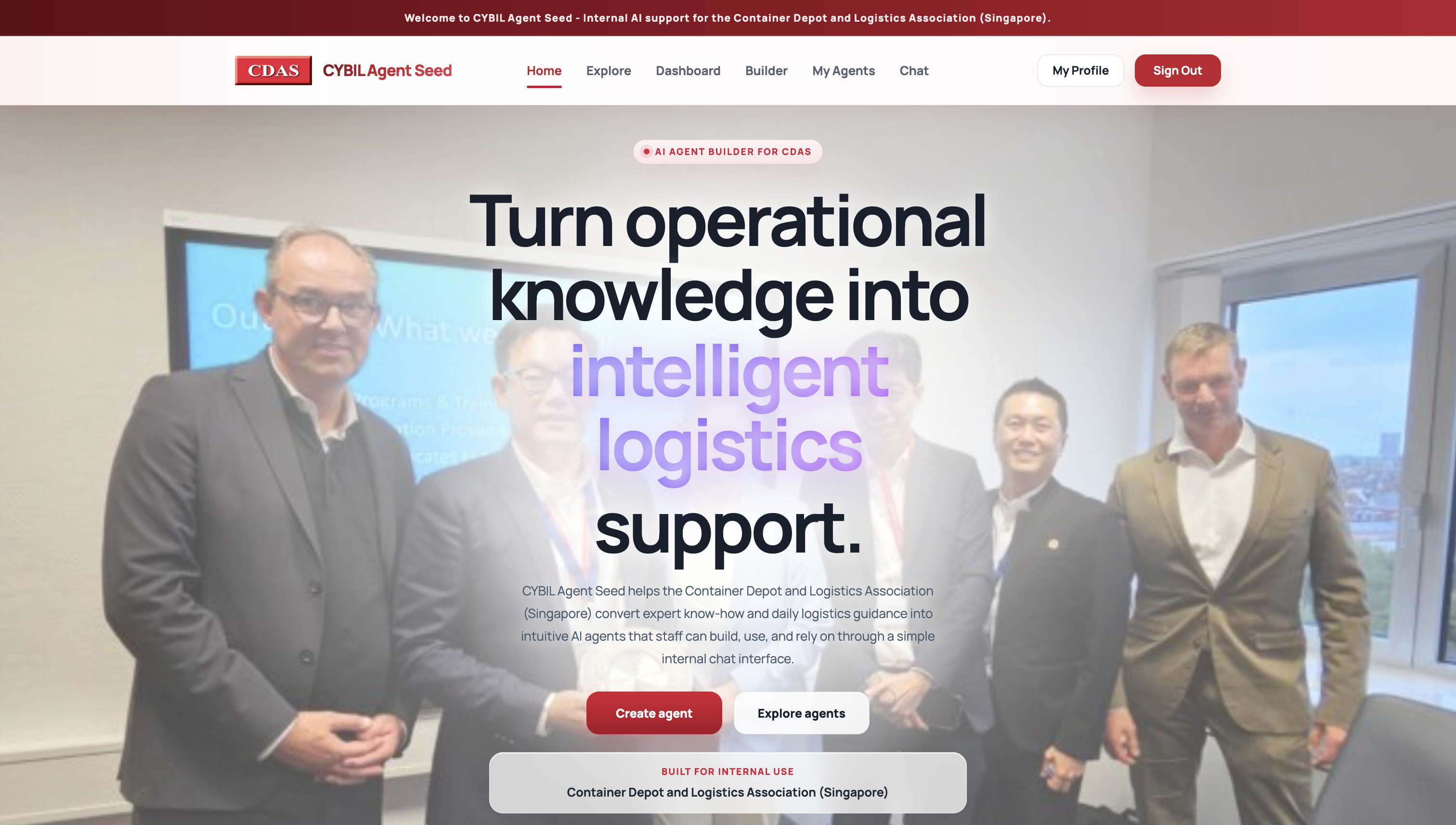 CYBIL Agent Seed landing page