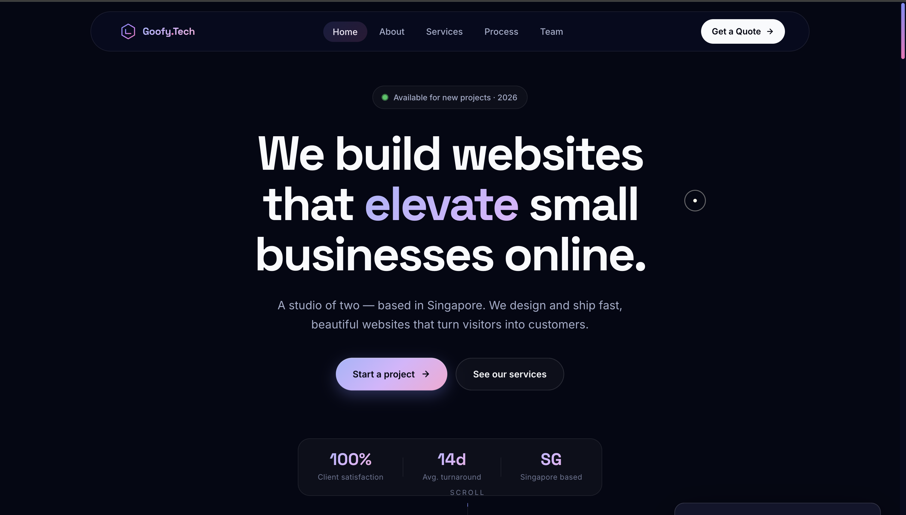 Goofy Tech studio website